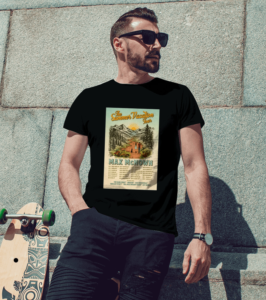 The Summer Vacation Tour 2026 Max McNown Concert Dates And Locations T-Shirt