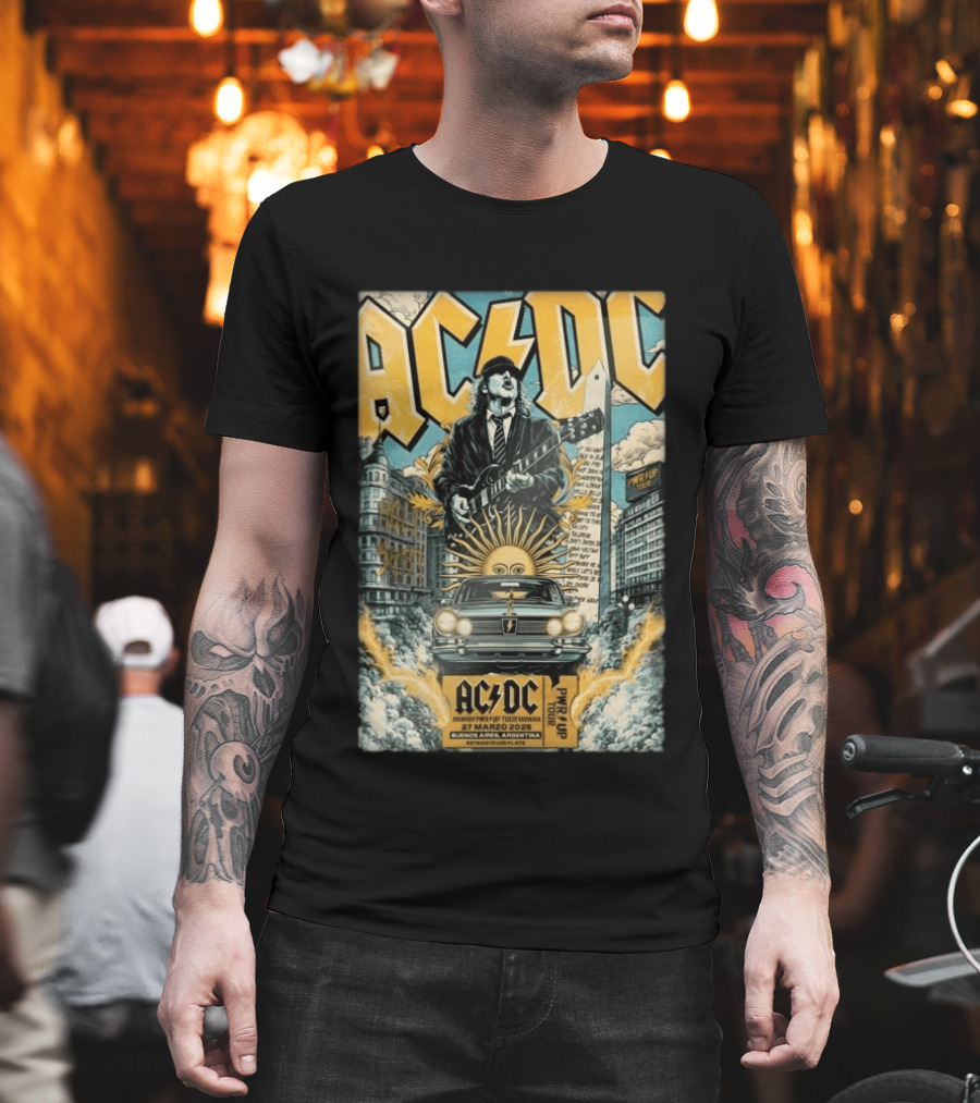 AC DC Power Up Tour 27 Marzo 2026 Buenos Aires Argentina T-Shirt