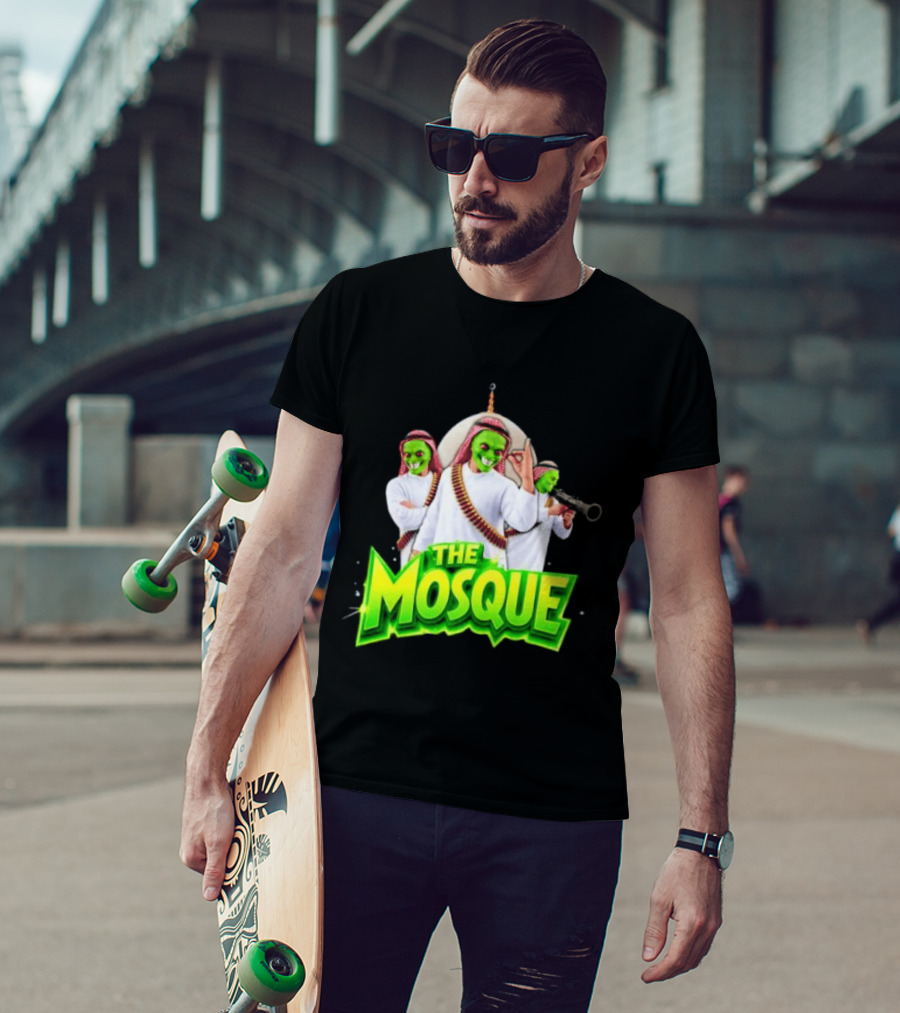 The Mosque Mask Green Faces Characters T-Shirt