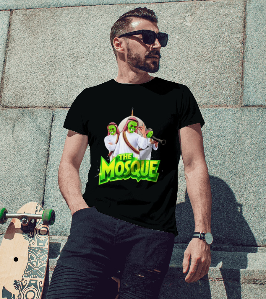 The Mosque Mask Green Faces Characters T-Shirt