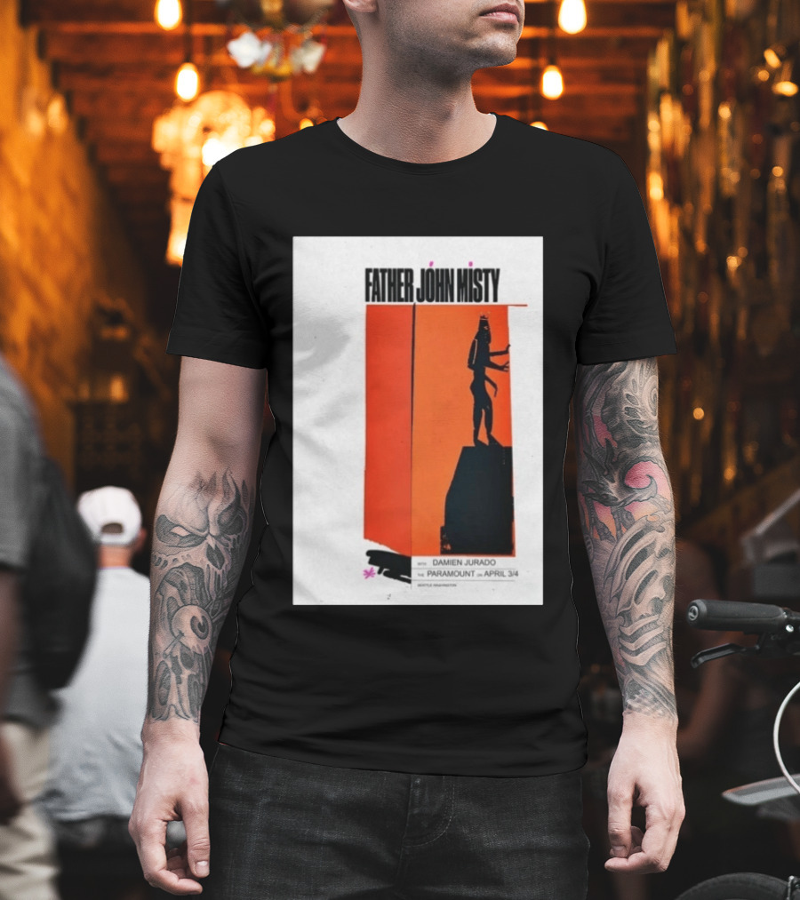 Father John Misty Seattle April 3 4 2026 Featuring Damien Jurado at Paramount Theater T-Shirt