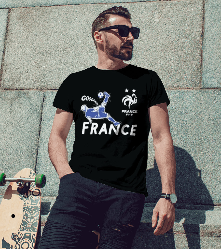 FRANCE National Team FFF Goool Soccer Star Navy T-Shirt