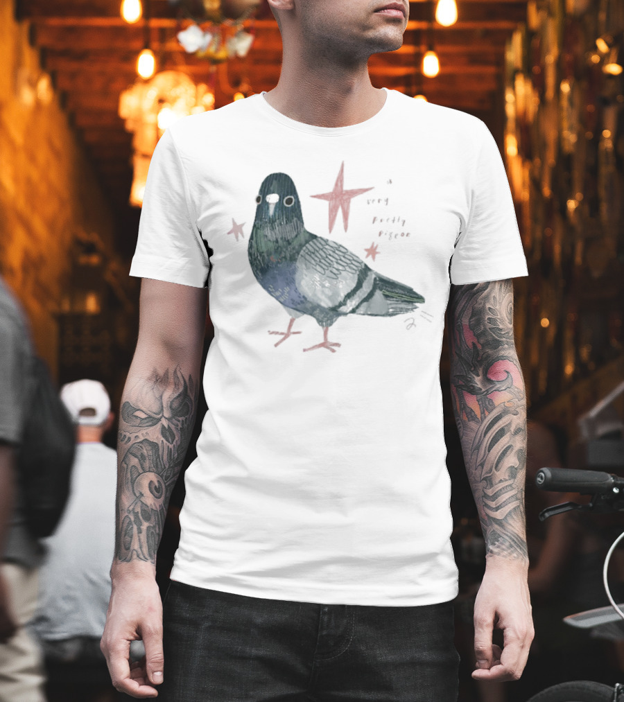 A Very Pretty Pigeon with Red Stars T-Shirt