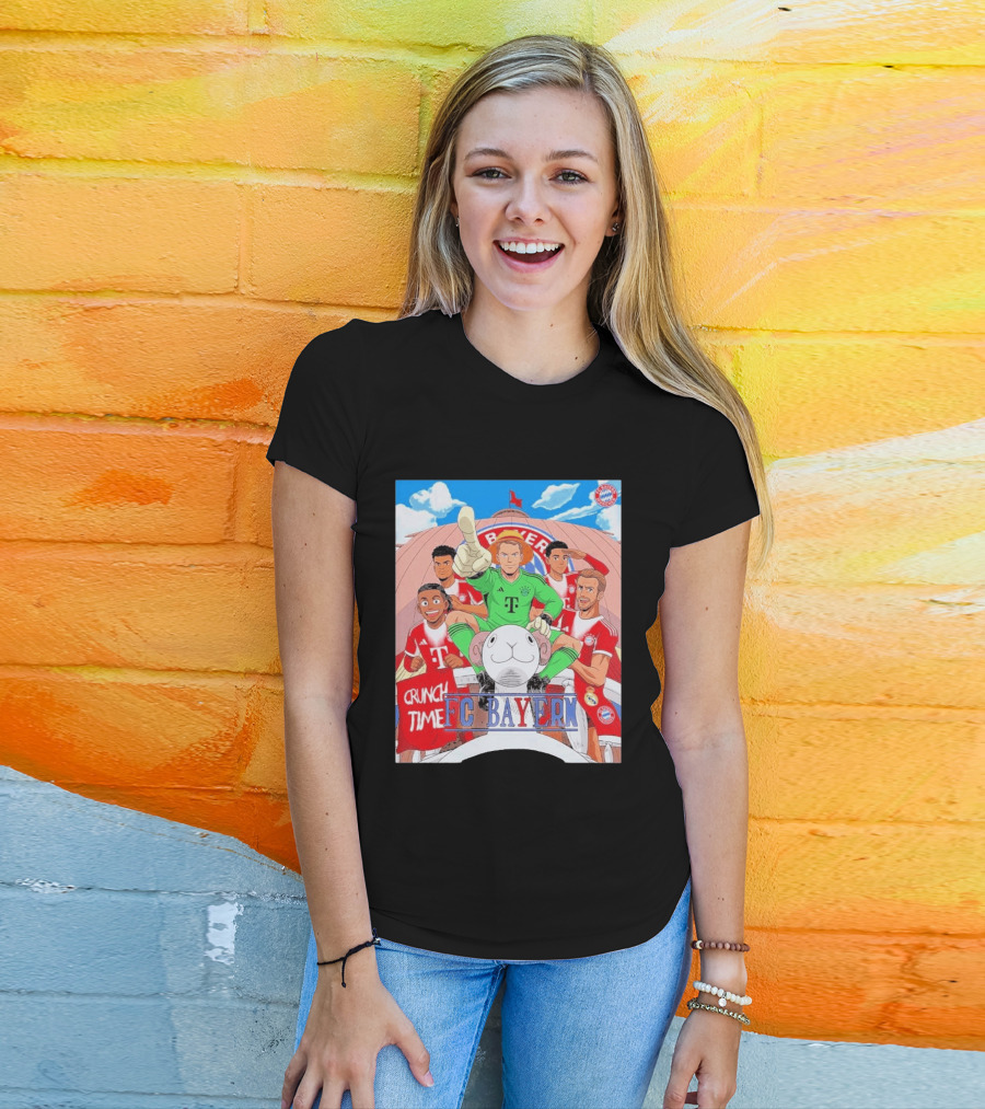 Crunch Time FC Bayern Munich X One Piece Anime Crossover UCL Collaboration T-Shirt