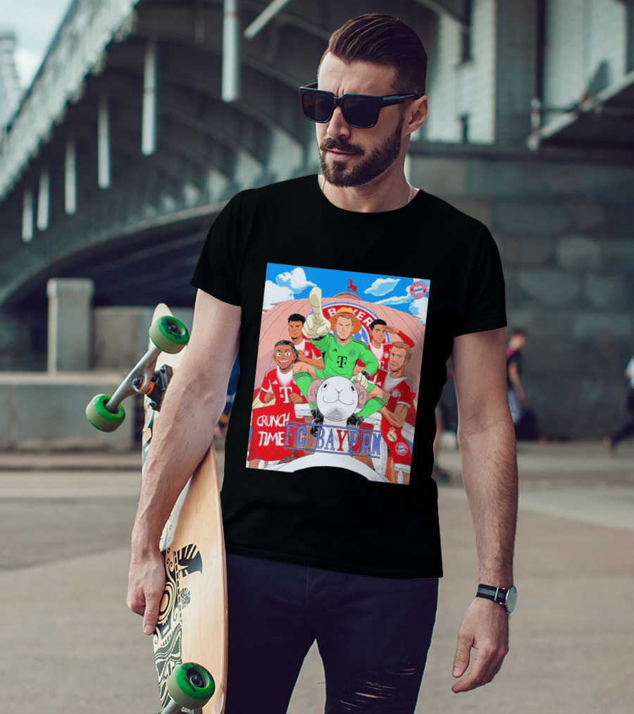 Crunch Time FC Bayern Munich X One Piece Anime Crossover UCL Collaboration T-Shirt