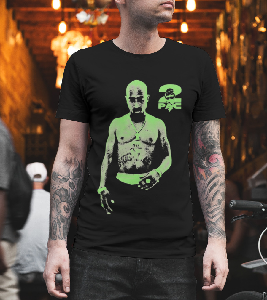 Tupac Shakur 2pac Thug Life Neon T-Shirt