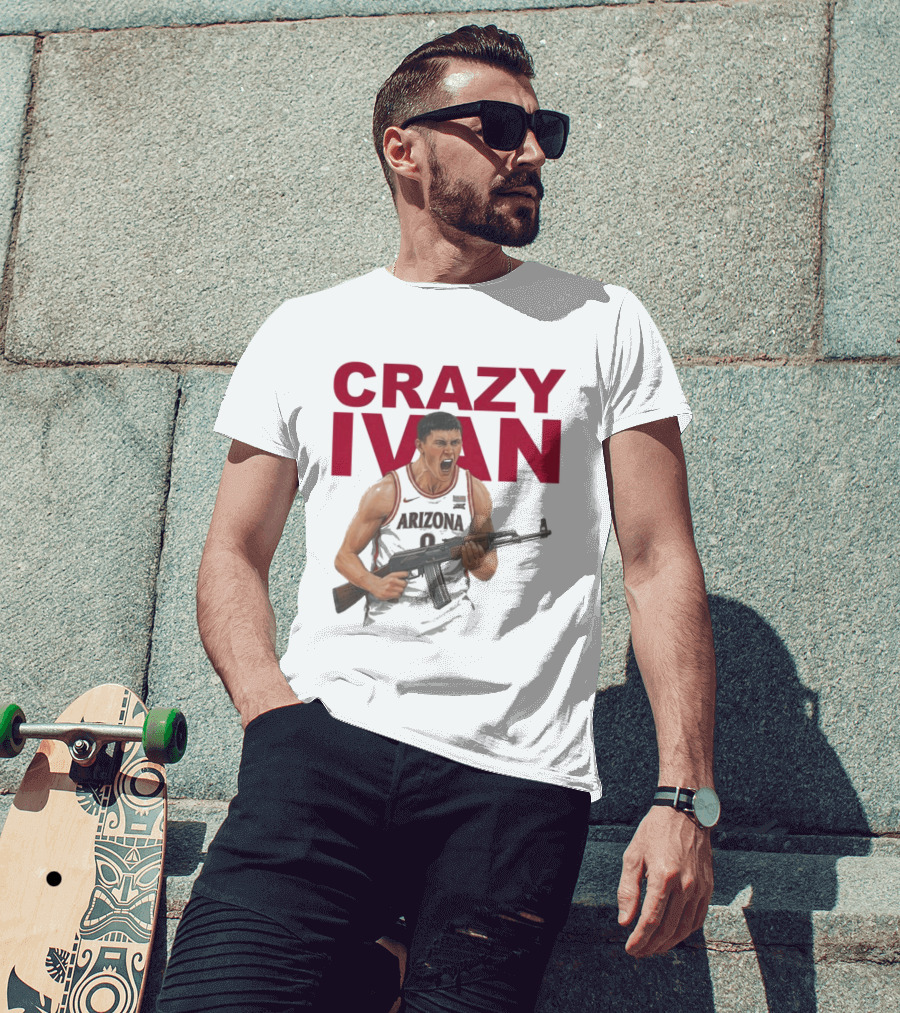 Crazy Ivan Arizona Basketball Player Holding Rifle T-Shirt