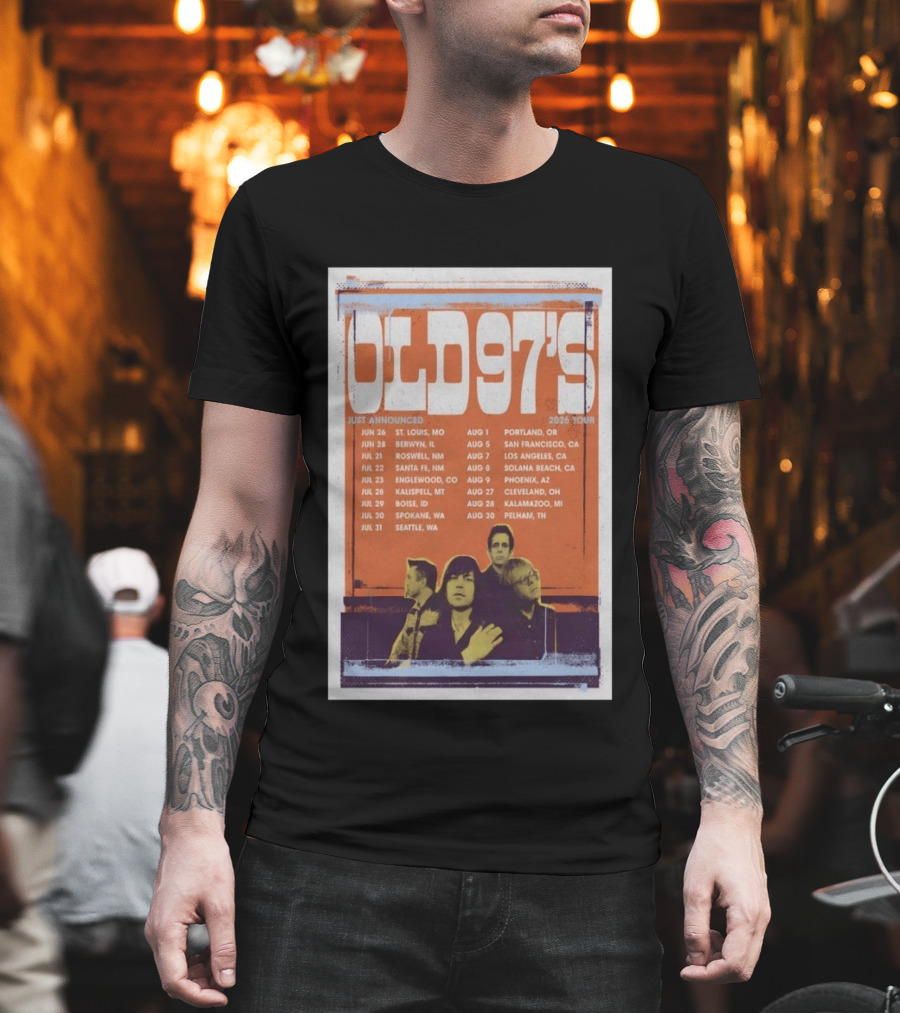 Old 97's 2026 Tour with Summer Concert Dates and Band Members T-Shirt