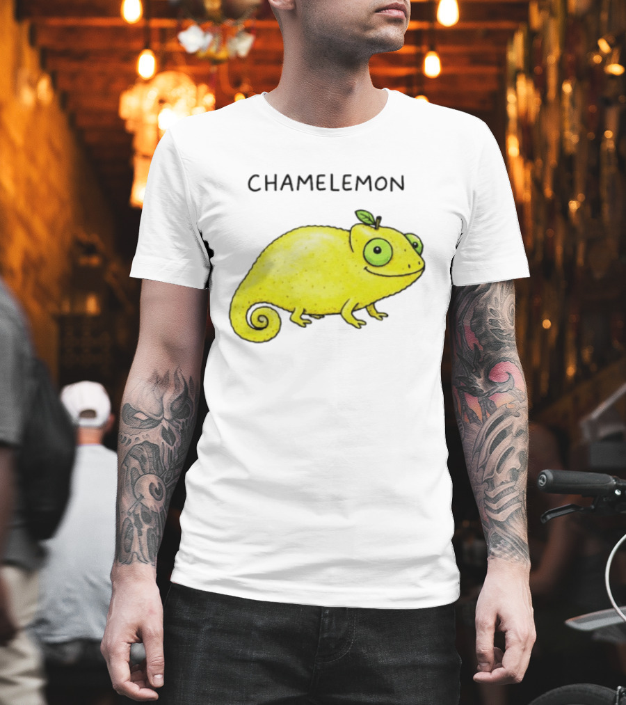 Chamelemon Lemon Chameleon Fruit Pun Humor T-Shirt