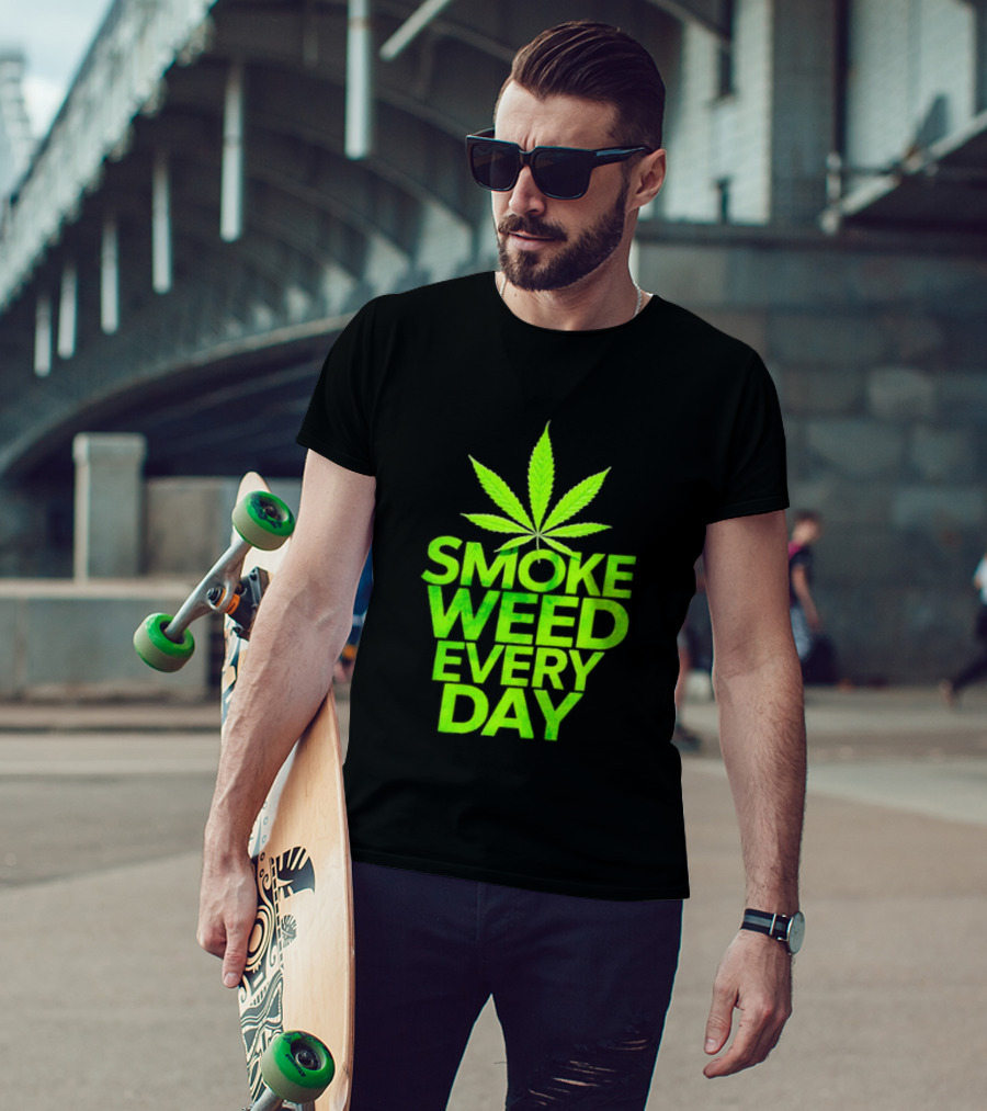 Smoke Weed Every Day Cannabis For Sale Ships Free Leaf T-Shirt