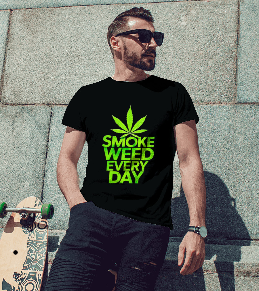 Smoke Weed Every Day Cannabis For Sale Ships Free Leaf T-Shirt