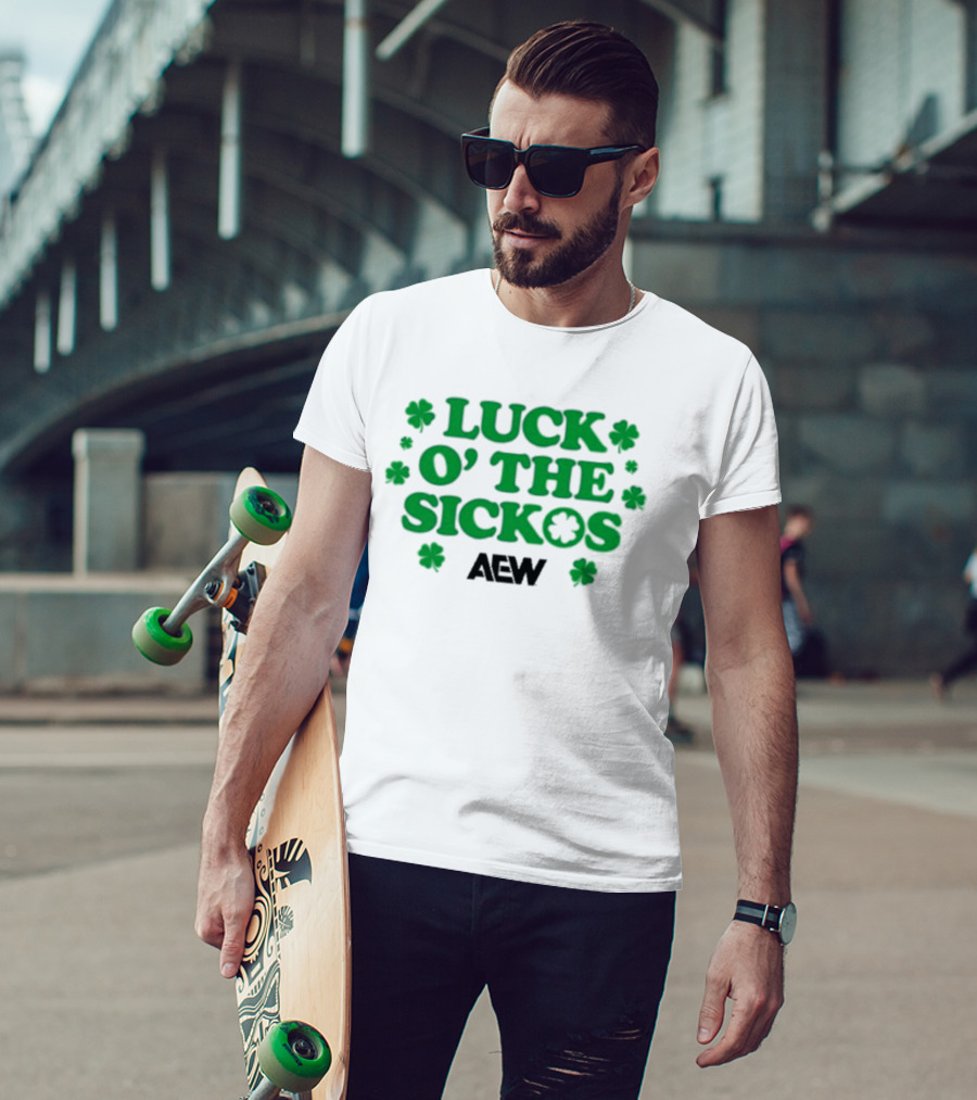 LUCK O' THE SICKOS AEW St. Paddy's Day 2026 Standard Soft Ringer T-Shirt