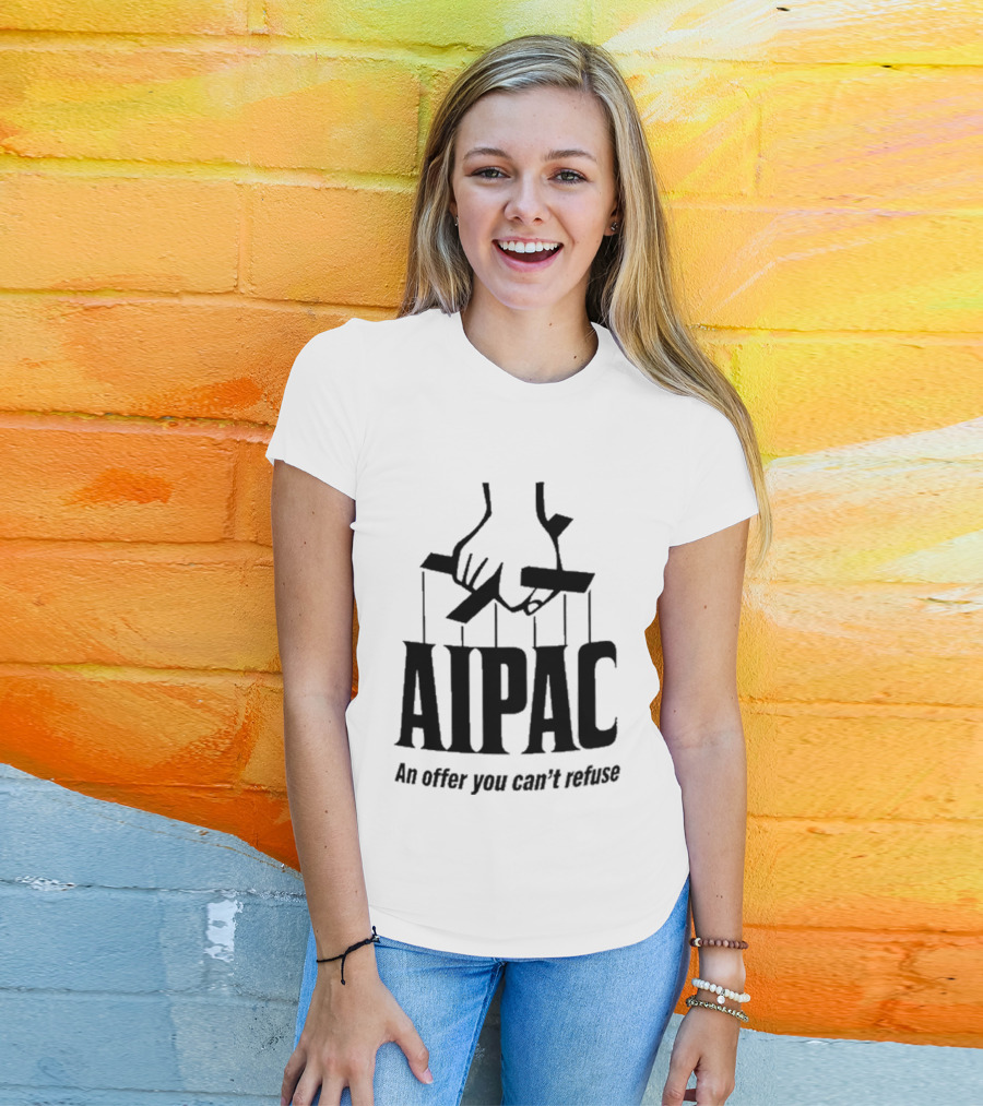 Tucker Carlson AIPAC An Offer You Can't Refuse Hand Puppet Strings T-Shirt
