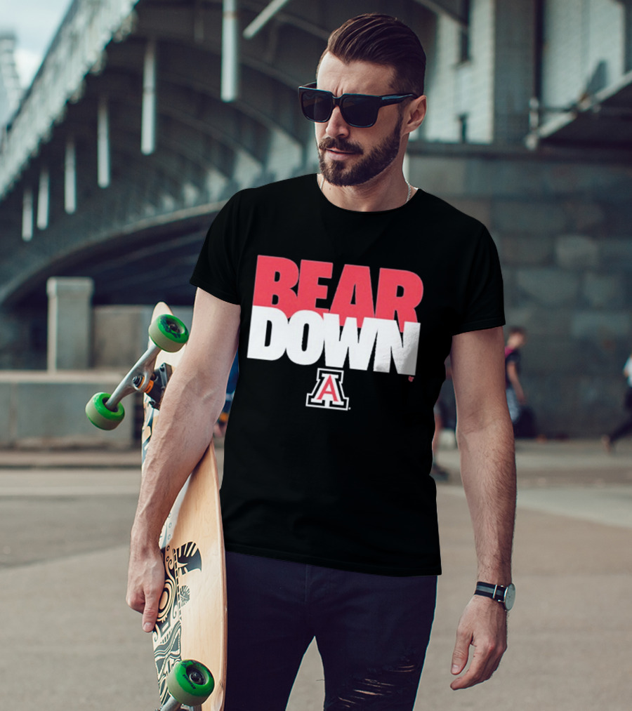 Bear Down Arizona Wildcats Logo Block A T-Shirt
