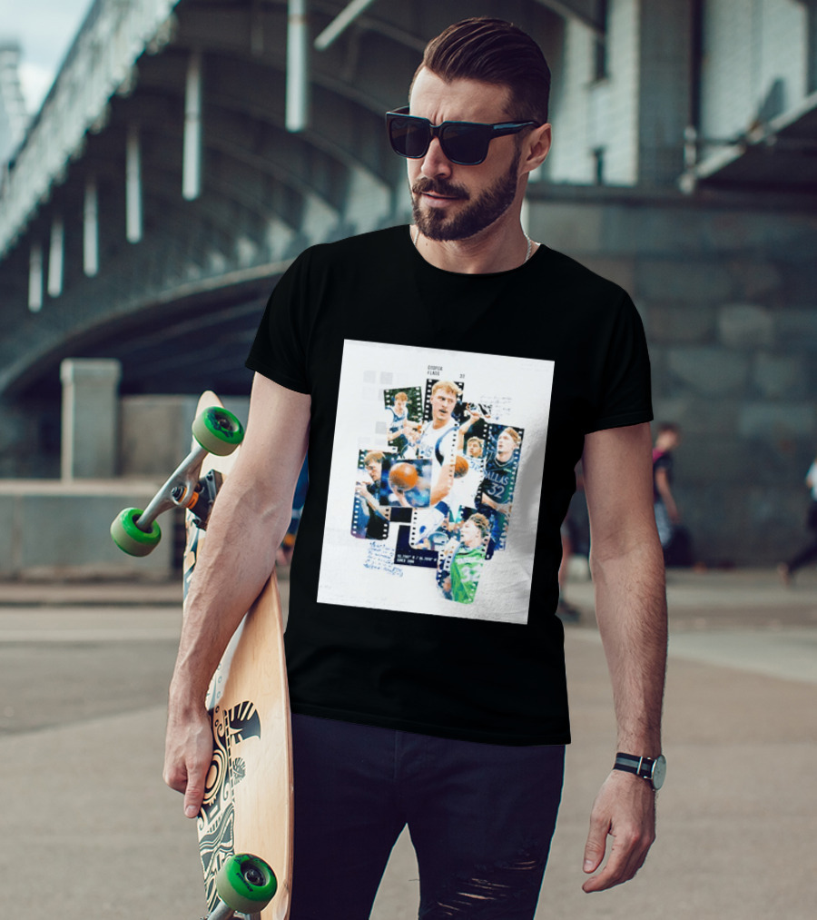 Cooper Flagg 32 Dallas Mavericks The Rook Since 1980 Collage Basketball Film Strip T-Shirt
