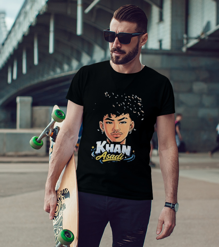Khan Asadi Cartoon Character Art Menswear T-Shirt