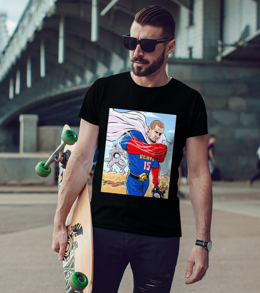 Joker Nikola Jokić Superhero Denver 15 Defeats Wolves 56 Points Carrot Power T-Shirt