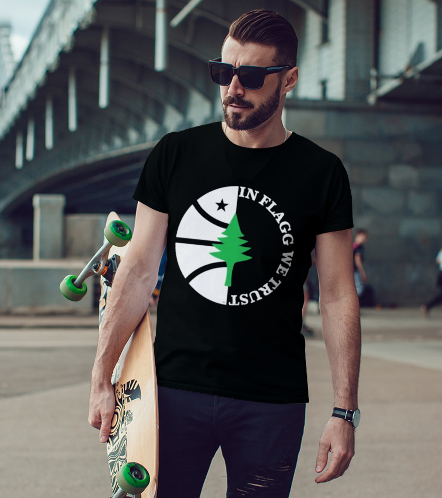 In Flagg We Trust Dallas Mavericks Pine Tree Basketball Star T-Shirt