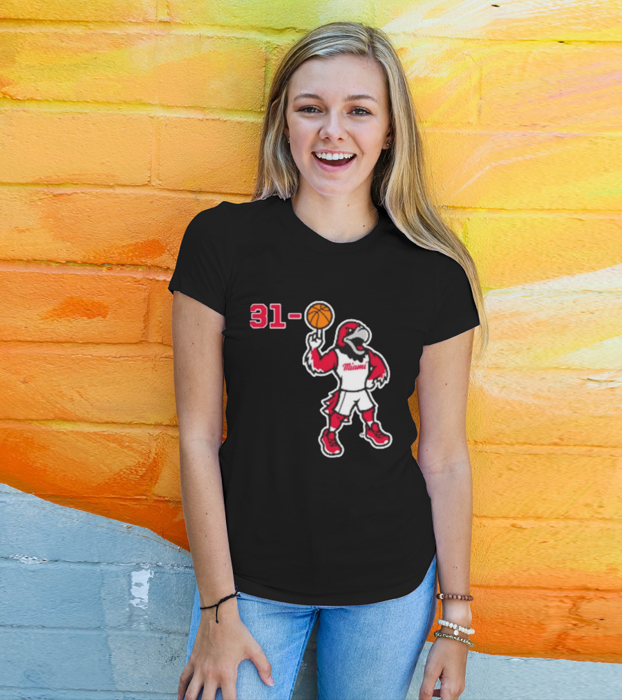 Miami RedHawks Basketball Swoop 31 0 T-Shirt