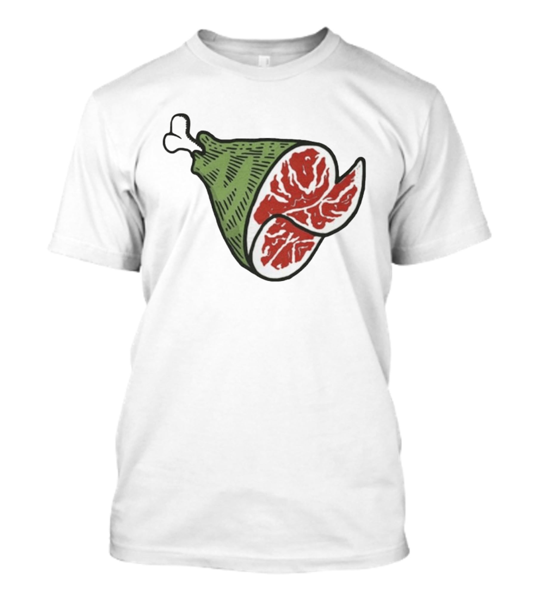 Ham Bone Cartoon Illustration Vintage Retro Clip T-Shirt