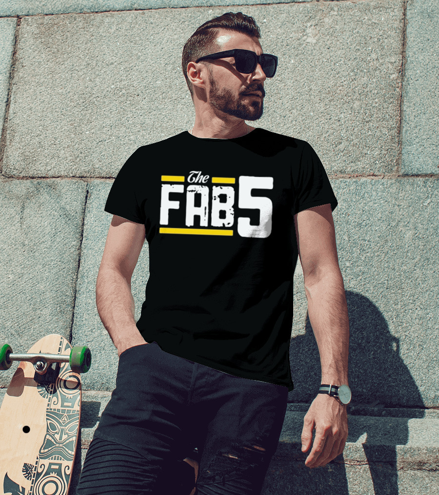 The Fab 5 Bold Yellow Accents T-Shirt