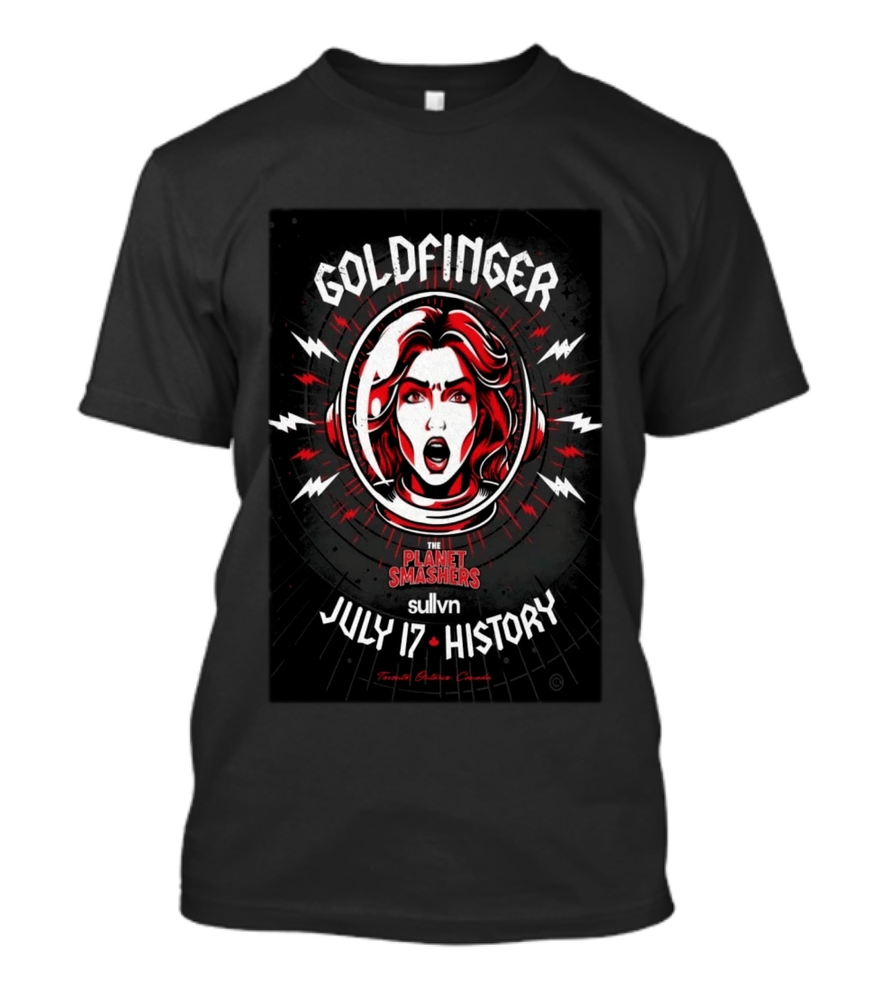 Goldfinger July 17 Toronto Tour 2026 The Planet Smashers Sullivan History T-Shirt