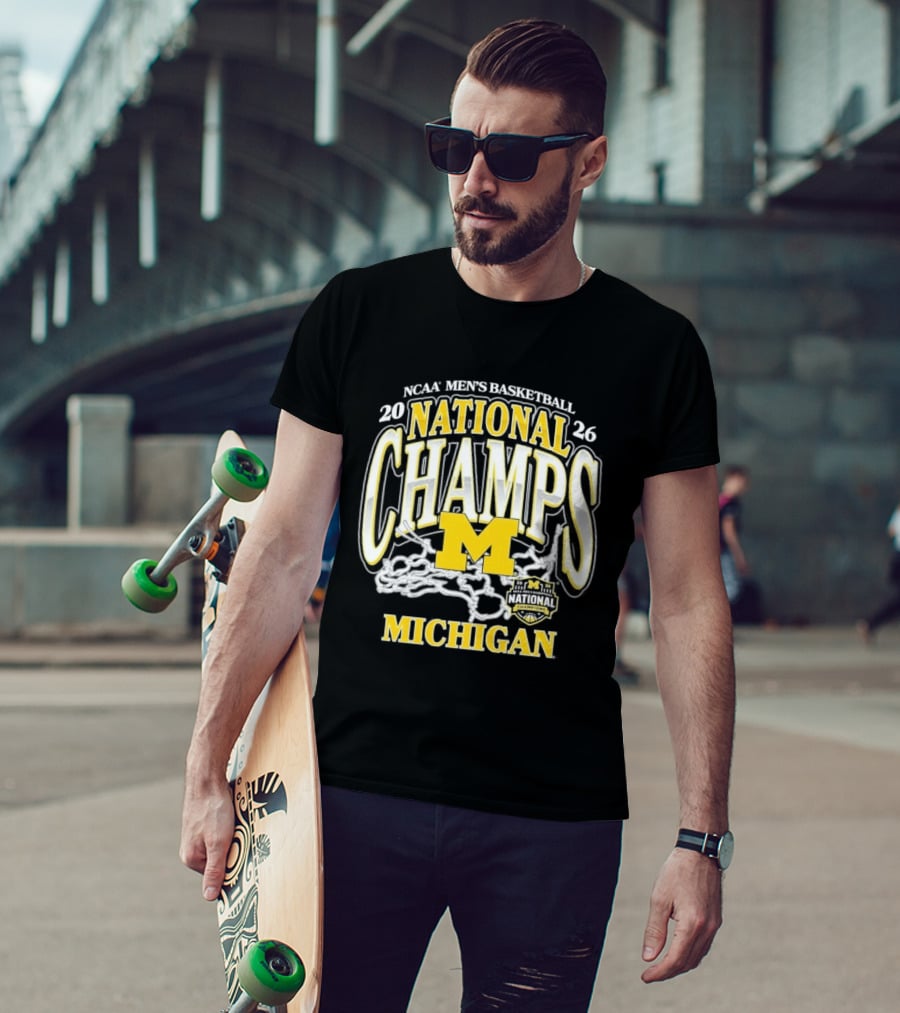 NCAA Men's Basketball 2026 National Champs Michigan T-Shirt