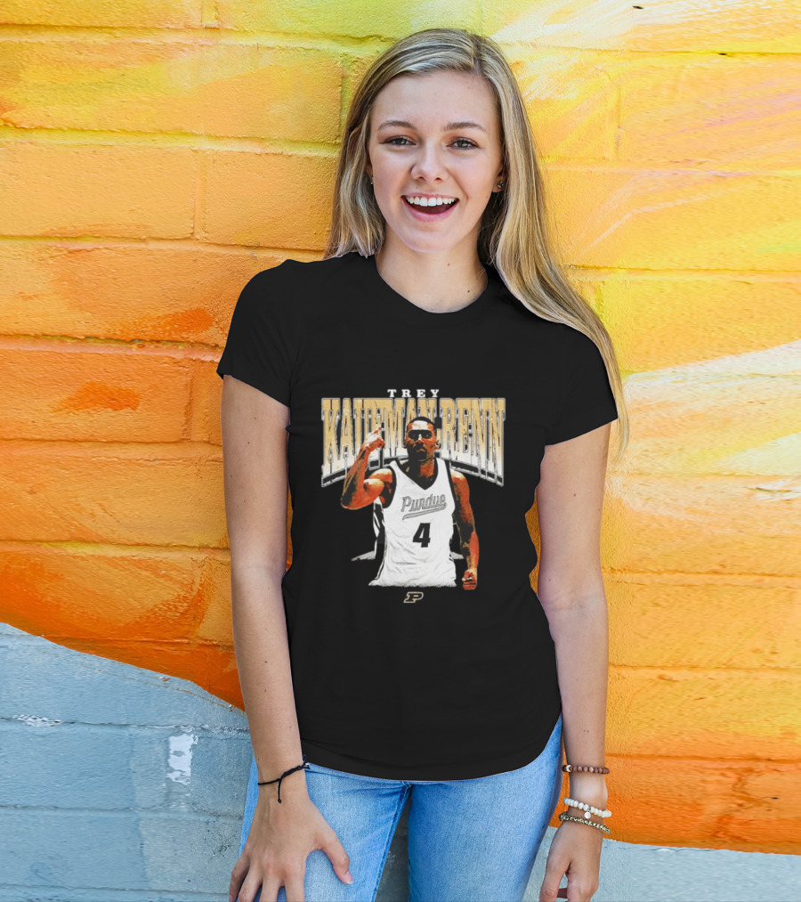 Trey Kaufman Renn Purdue Boilermakers Basketball Number 4 T-Shirt