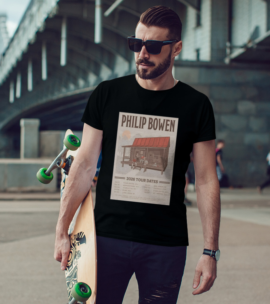 Philip Bowen 2026 Tour Dates Charleston Morgantown Charlotte Dunn Lake Orion Ann Arbor Cincinnati Mt Vernon T-Shirt