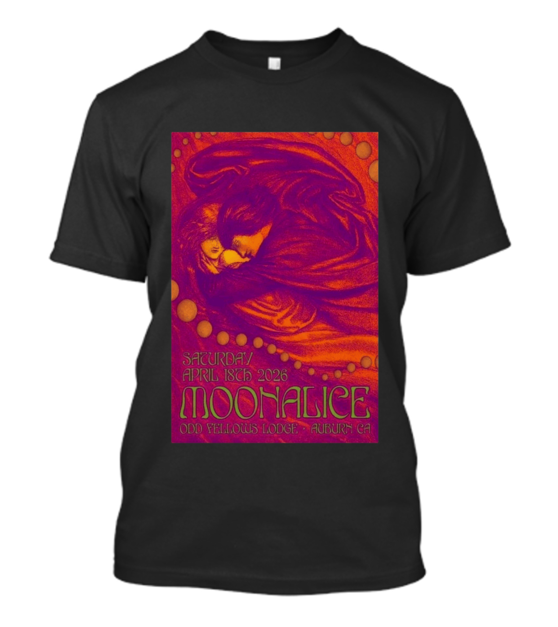 Moonalice Saturday April 18th 2026 Odd Fellows Lodge Auburn CA T-Shirt