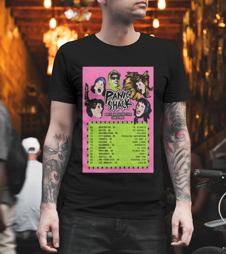 Panic Shack Na June 2026 Tour T-Shirt