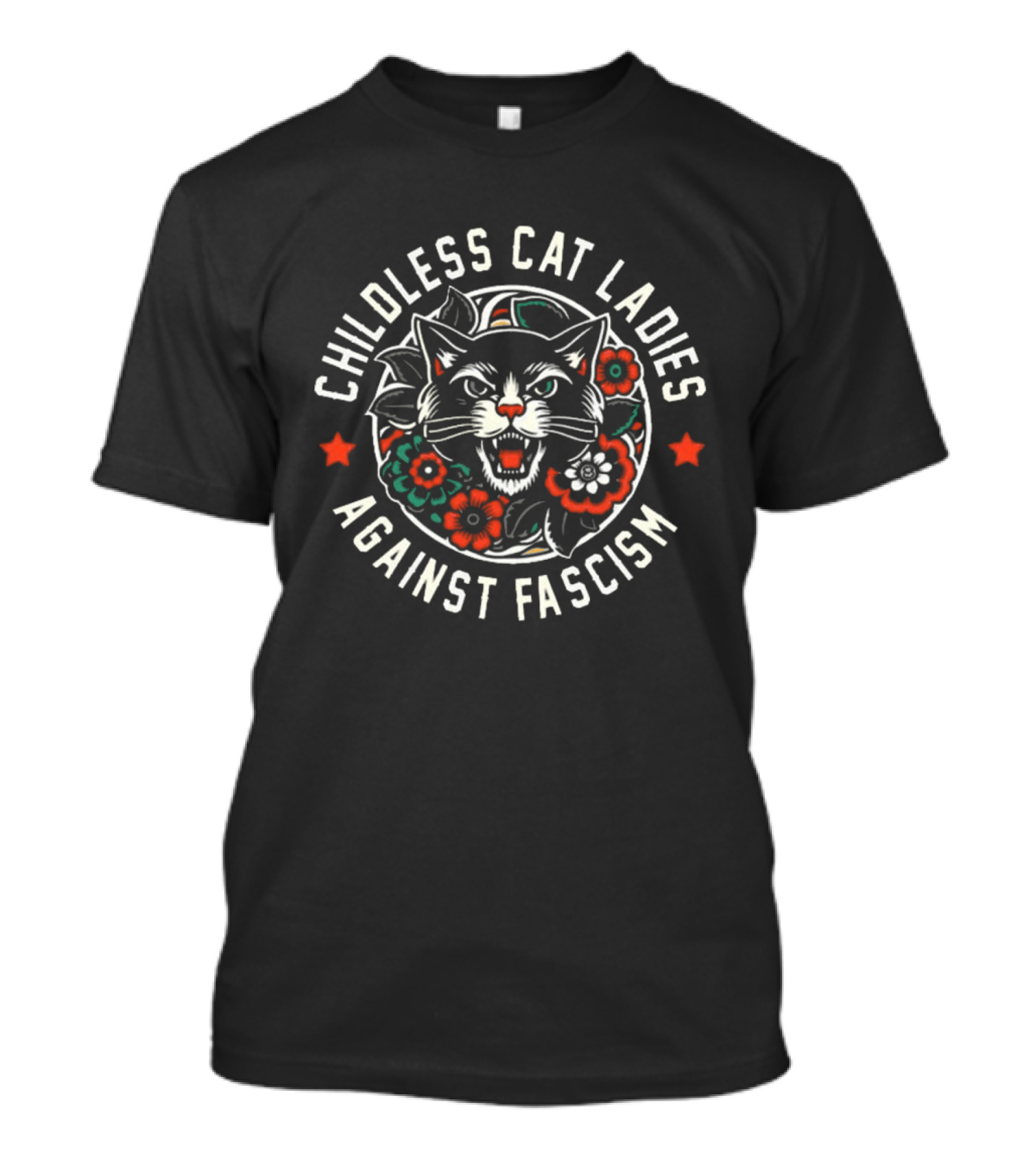 Childless Cat Ladies Against Fascism Harris For President 2024 T-Shirt