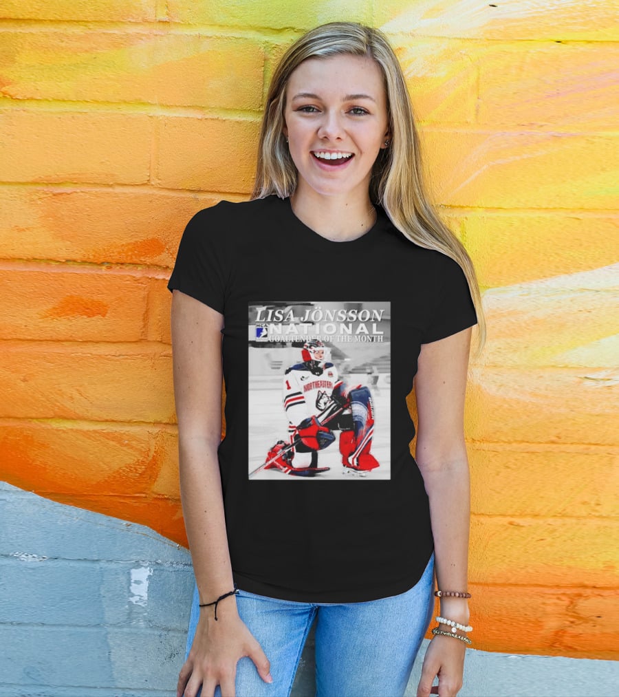 Lisa Jönsson Northeastern Huskies HCA National Goaltender Of The Month T-Shirt