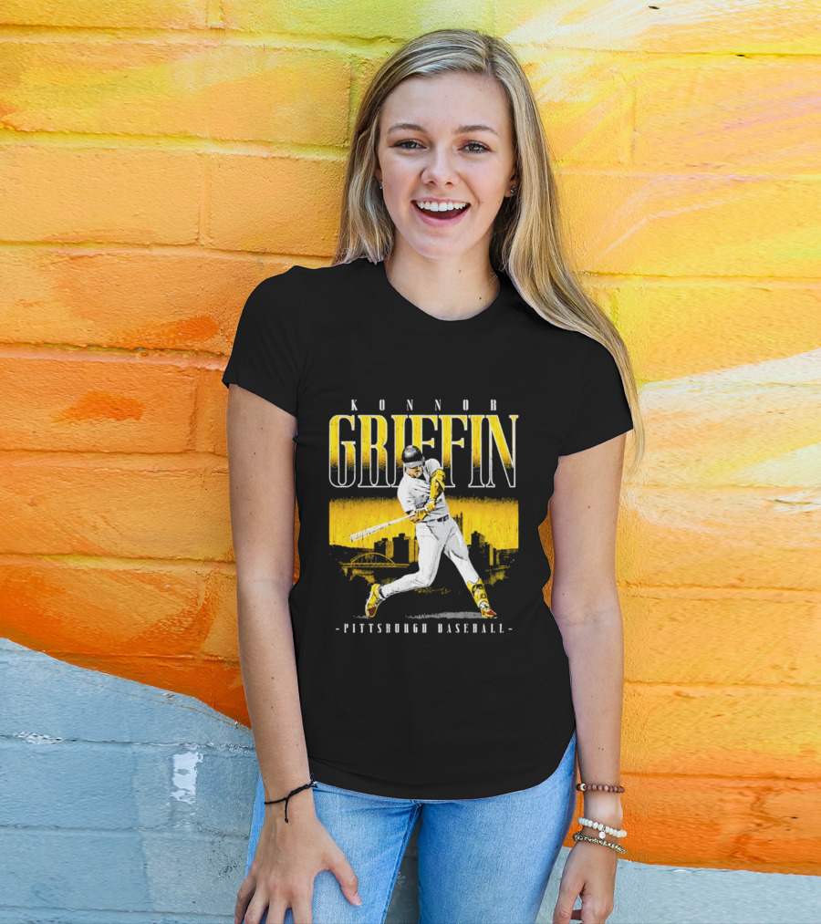 Konnor Griffin Pittsburgh Baseball City Skyline T-Shirt