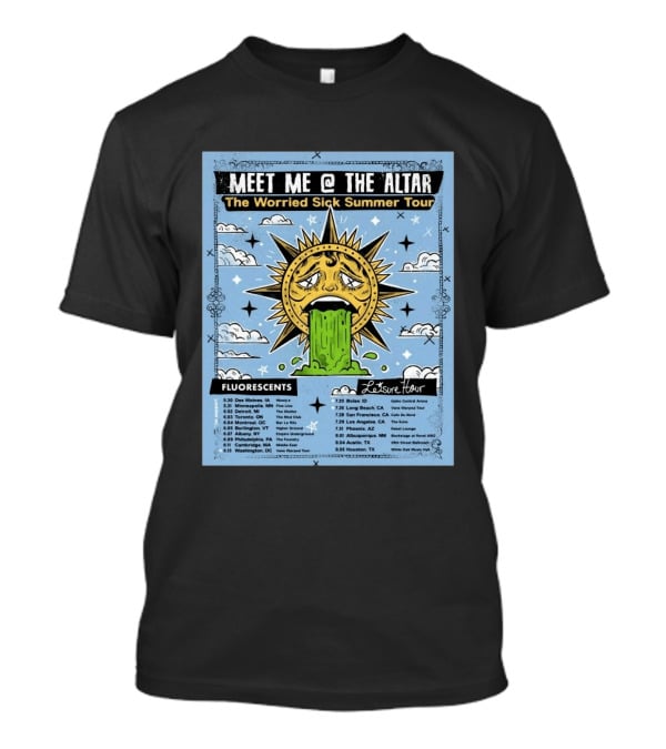 Meet Me @ The Altar The Worried Sick Summer Tour 2026 Dates Fluorescents Leisure Hour T-Shirt