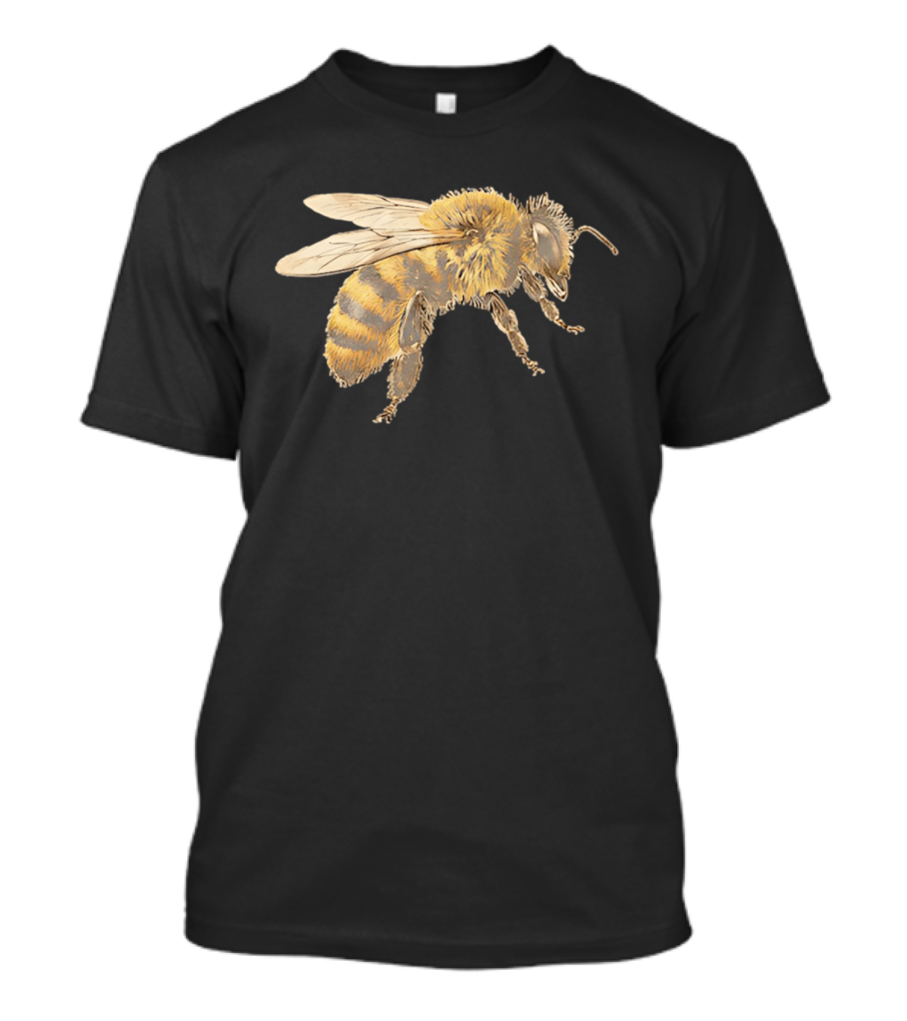 Honey Bee Realistic Illustration Detailed Insect T-Shirt