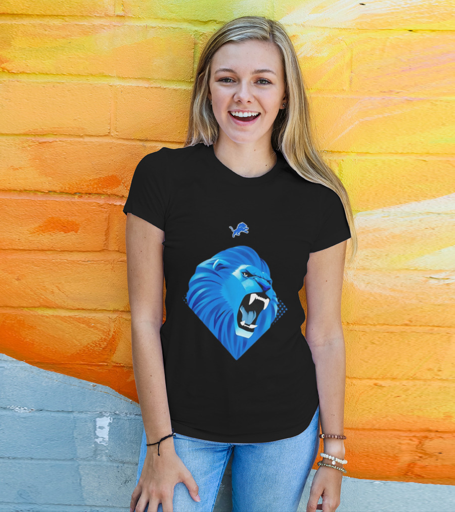 Team Youth Detroit Lions Roaring Blue Lion T-Shirt