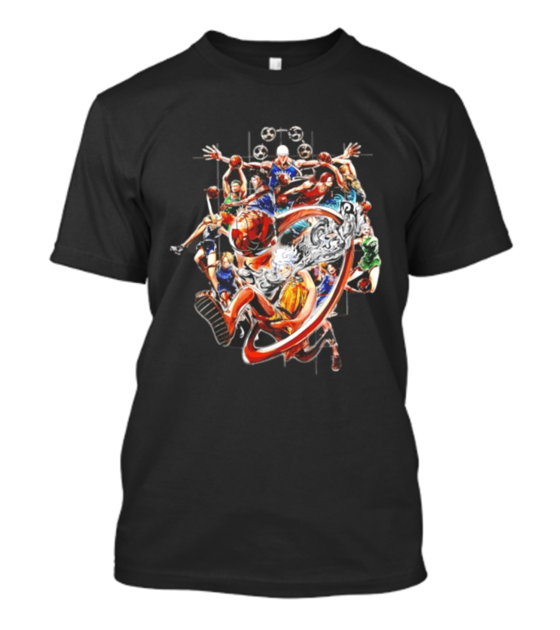 One Piece NBA Collaboration Luffy Zoro Slam Dunk Jump Festa Event T-Shirt