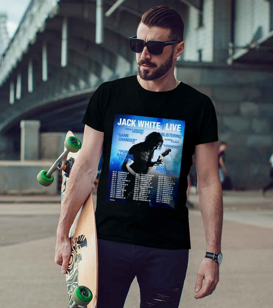 Jack White Live 2026 North America UK Ireland Tour Dates Washington DC Kickoff T-Shirt