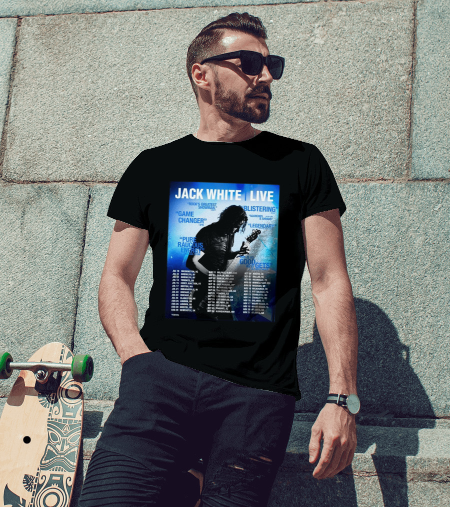 Jack White Live 2026 North America UK Ireland Tour Dates Washington DC Kickoff T-Shirt