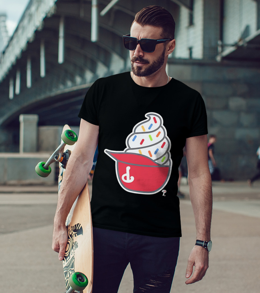 Philadelphia Phillies Ice Cream Hat With Sprinkles T-Shirt