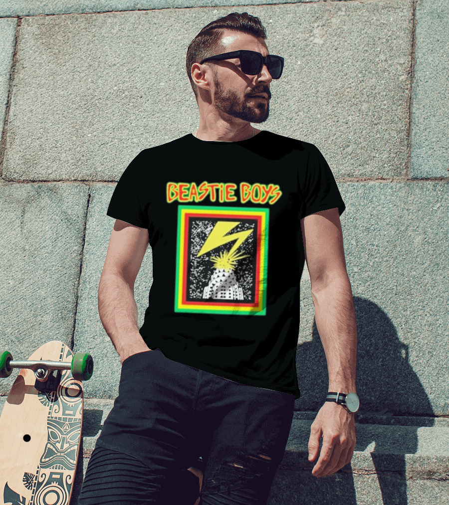 Beastie Boys Lightning Bolt Burst Skyline T-Shirt