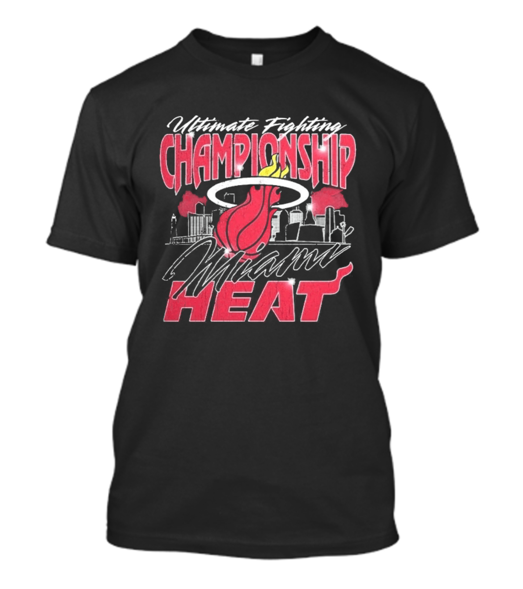 Ultimate Fighting Championship Crossover Miami Heat UFC 327 Kaseya Center T-Shirt