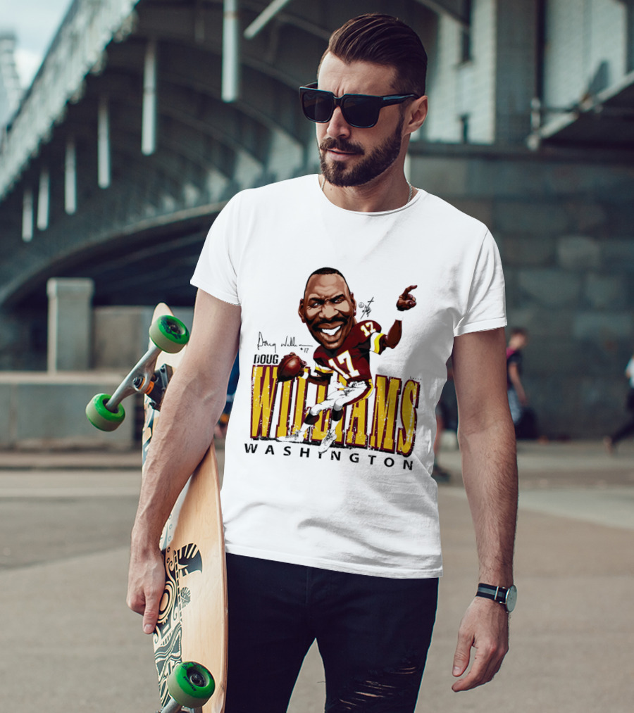 Doug Williams Washington Redskins Bruce Stark Collection Caricature Series 17 Football T-Shirt