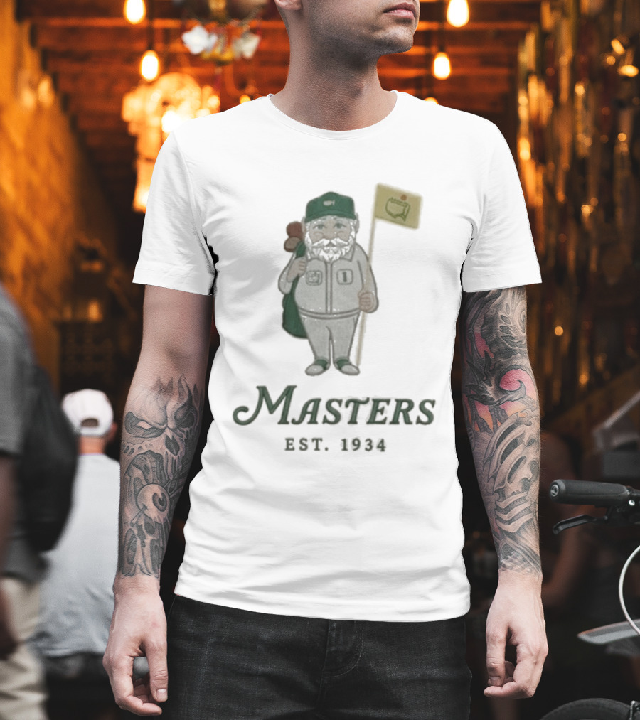 Masters Golf Gnome Est 1934 Augusta Flag T-Shirt