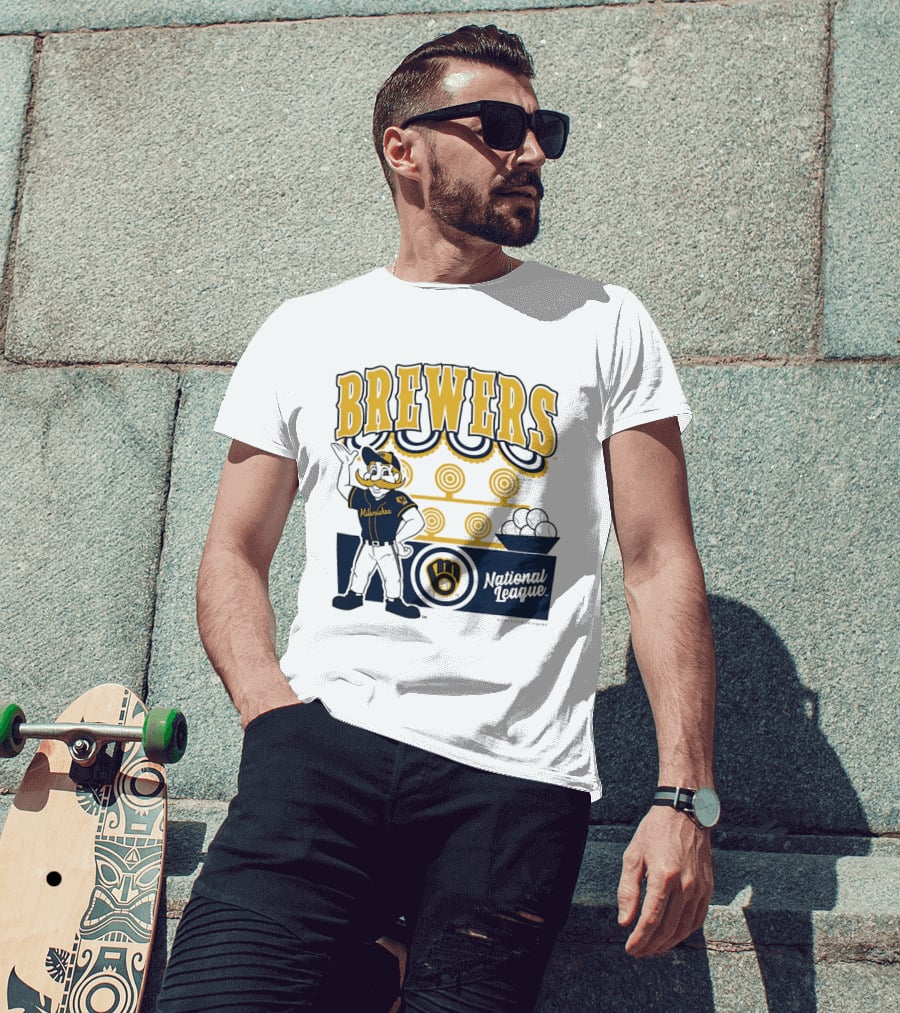 Milwaukee Brewers National League 2026 Step Back Up T-Shirt