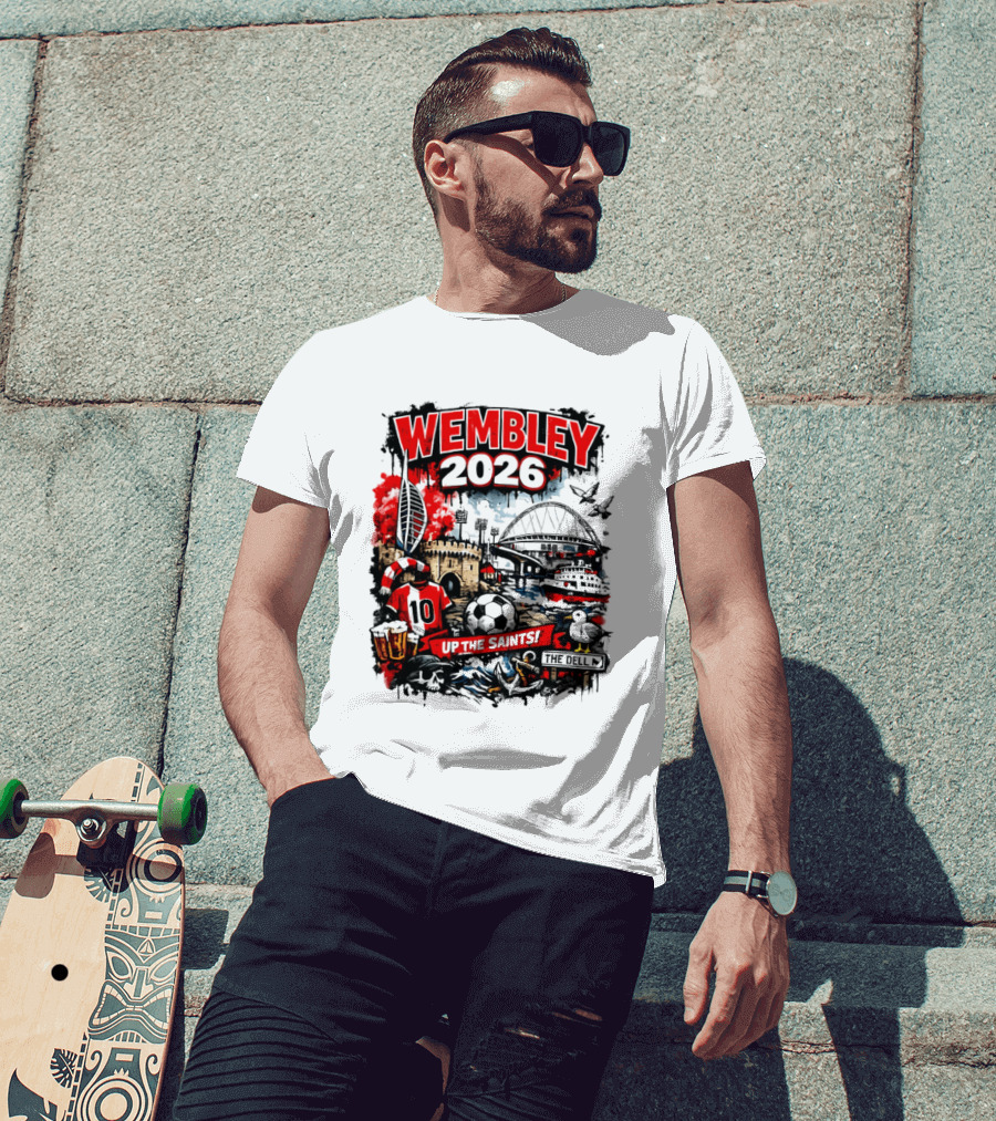 Southampton Football Wembley 2026 Up The Saints Fan Celebration T-Shirt