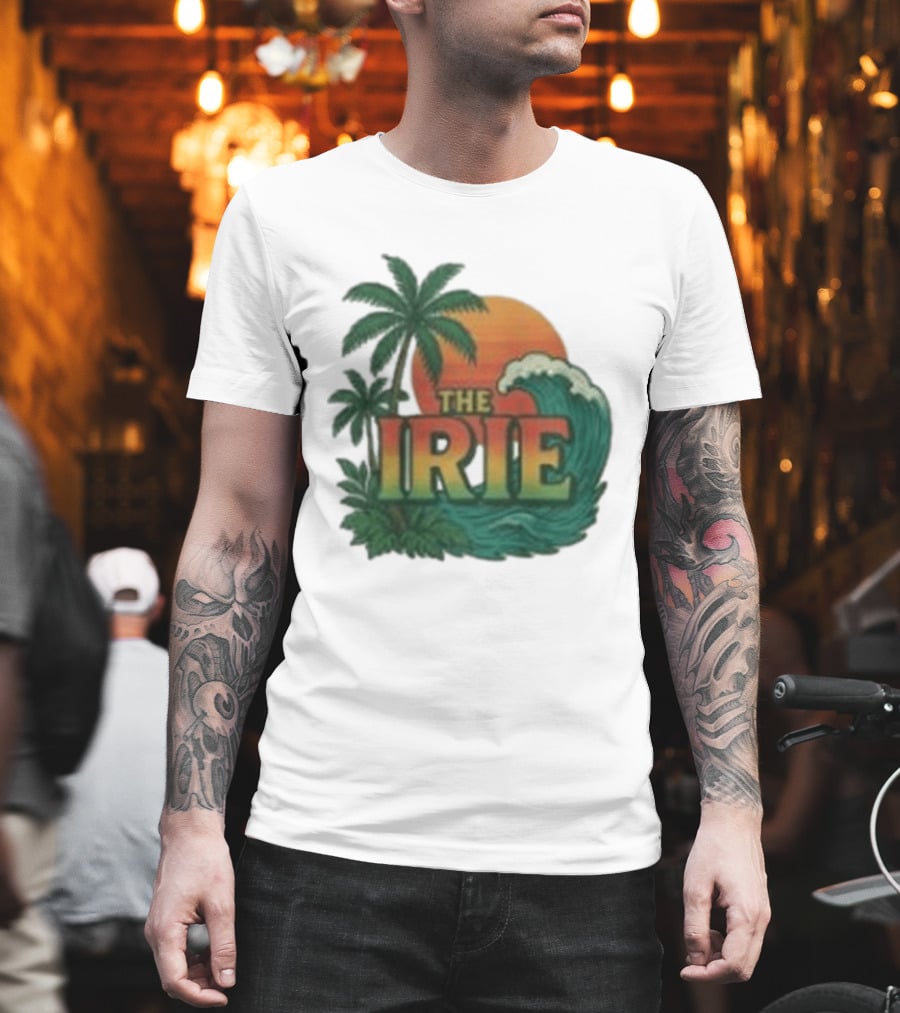 Tropical Palm Trees Sunset Wave Irie T-Shirt