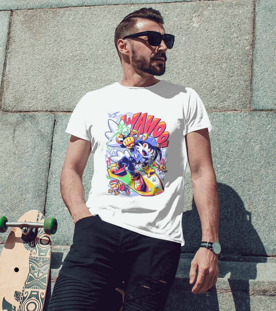 Fangamer Klonoa Wahoo Vintage Style Snowboarding Adventure T-Shirt