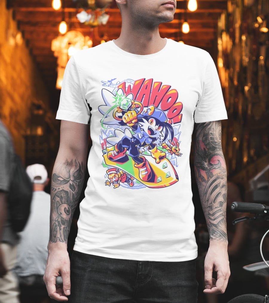 Fangamer Klonoa Wahoo Vintage Style Snowboarding Adventure T-Shirt